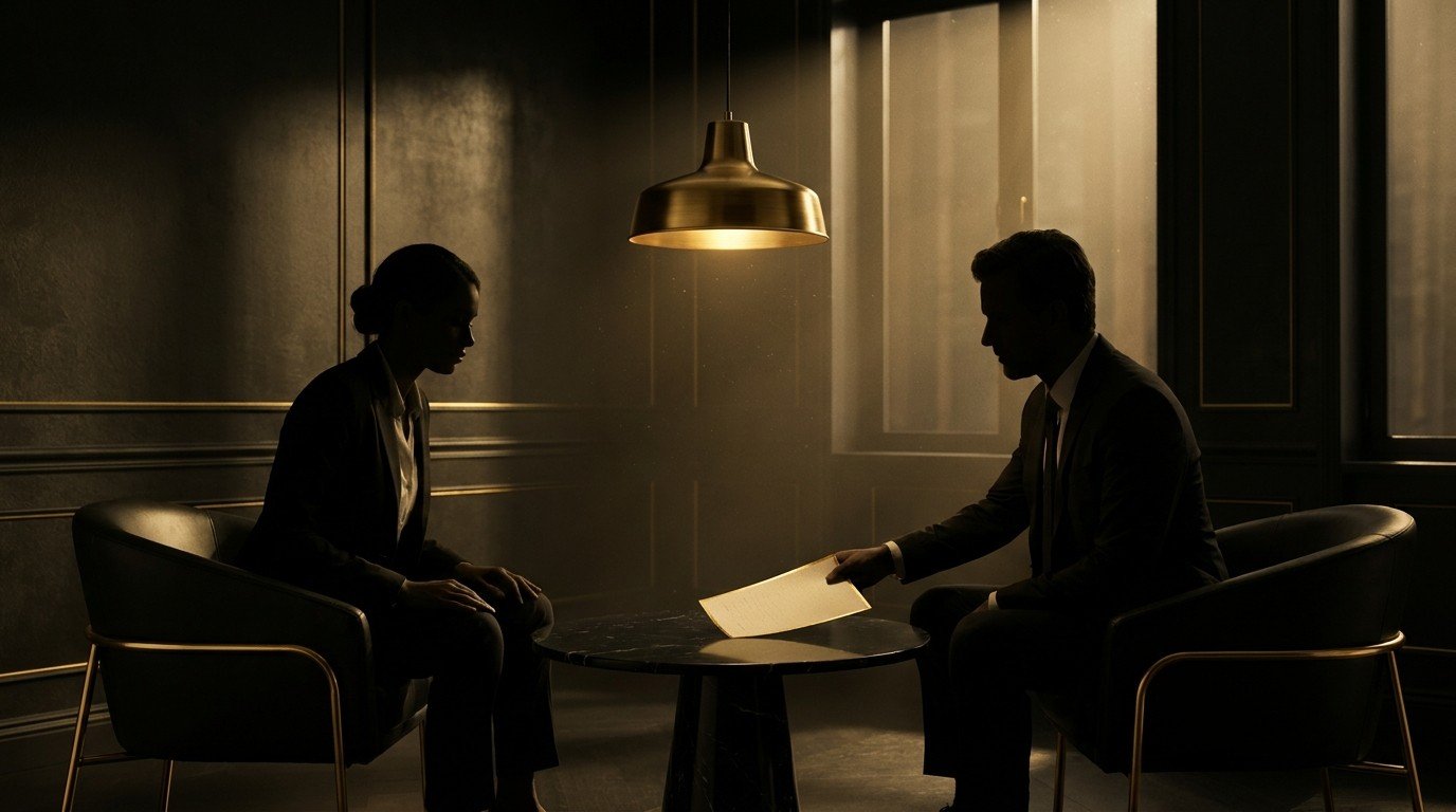 Two speech bubbles facing each other, the conversation with your manager